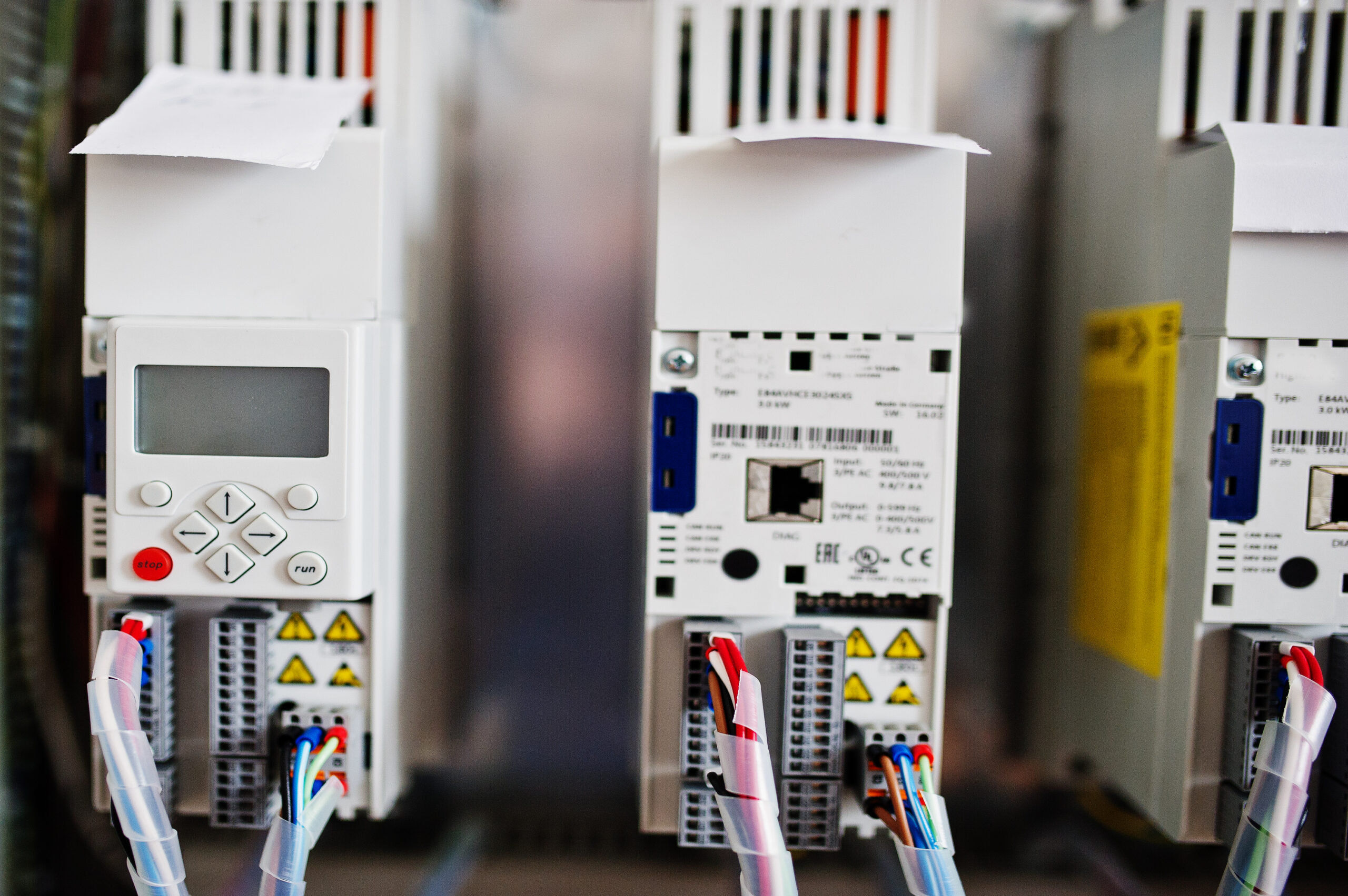 electrical panel electric meter circuit breakers electric frequency converter motor speed controller rework station 1 scaled